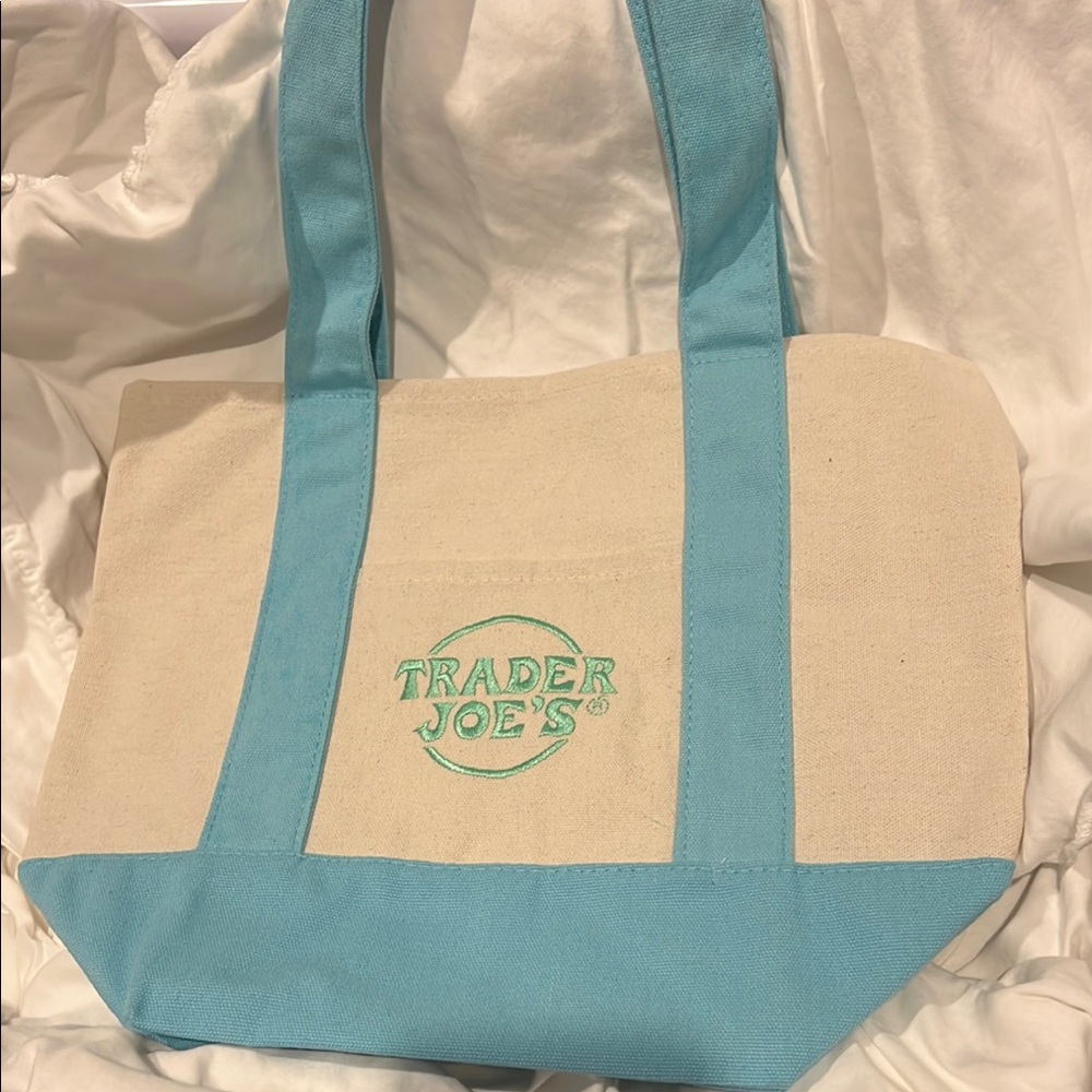Blue and Cream Tote Bag
